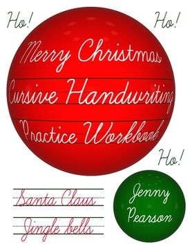 portada Merry Christmas Cursive Handwriting Practice Workbook (en Inglés)