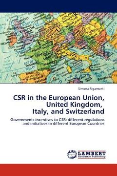portada csr in the european union, united kingdom, italy, and switzerland (en Inglés)