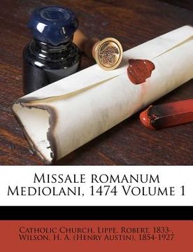 portada Missale romanum Mediolani, 1474 Volume 1