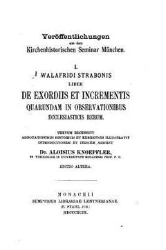 portada Walafridi Strabonis liber De exordiis et incrementis (en Latin)