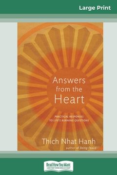 portada Answers from the Heart: Practical Responses to Life's Burning Questions (16pt Large Print Edition) (en Inglés)
