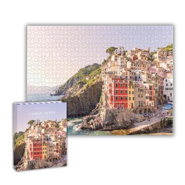 portada Galison Gray Malin Cinque Terre – 1000 Piece Book Puzzle With Dreamy Italian Architecture Photography From la Dolce Vita Artwork Packaged in Magnetic Keepsake Book Sized box