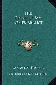 portada the print of my remembrance (en Inglés)