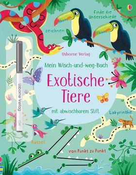 portada Mein Wisch-Und-Weg-Buch: Exotische Tiere (in German)