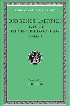 portada Diogenes Laertius: Lives of Eminent Philosophers, Volume i, Books 1-5 (Loeb Classical Library no. 184) (en Inglés)
