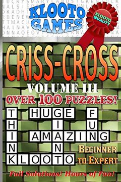 portada Klooto Games Crisscross Volume iii (en Inglés)
