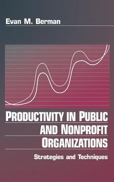portada productivity in public and non profit organizations: strategies and techniques (en Inglés)