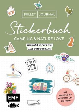 portada Bullet Journal Stickerbuch - Camping & Nature Love - Über 600 Sticker für Alle Outdoor-Fans (en Alemán)