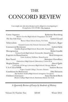 portada The Concord Review: Volume 23, Number Two, Winter 2012 (en Inglés)