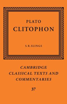 portada Plato: Clitophon (Cambridge Classical Texts and Commentaries) 