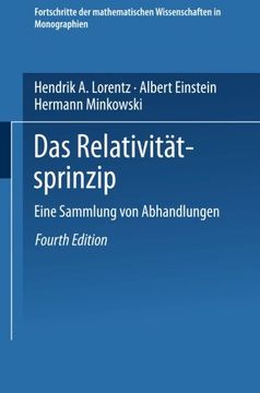 portada Das Relativitätsprinzip: Eine Sammlung von Abhandlungen (Fortschritte der mathematischen Wissenschaften in Monographien) (German Edition)