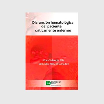 portada DISFUNCIÓN HEMATOLÓGICA DEL PACIENTE CRÍTICAMENTE ENFERMO