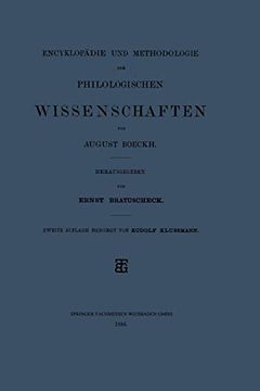 portada Encyklopädie und Methodologie der Philologischen Wissenschaften (en Alemán)