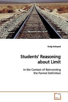 portada students' reasoning about limit
