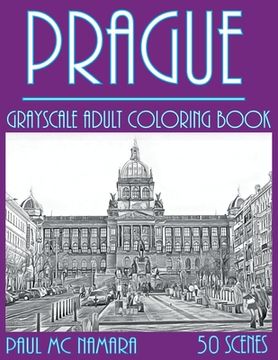 portada Prague Grayscale: Adult Coloring Book (in English)