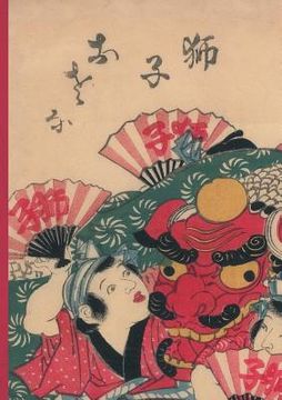 portada Carnet Blanc, Estampe Danseurs Au Dragon, Japon 19e (en Francés)