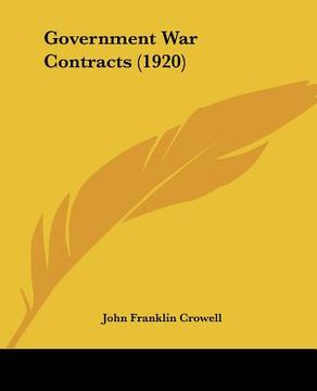 portada government war contracts (1920) (en Inglés)