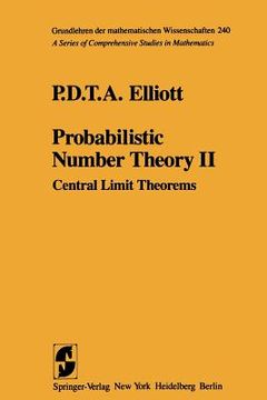 portada Probabilistic Number Theory II: Central Limit Theorems (en Inglés)