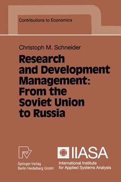 portada research and development management: from the soviet union to russia (in English)