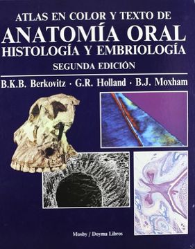 portada berkovitz, b.k.b., atlas en color y texto de anatomía oral, 2ª ed. ©1995