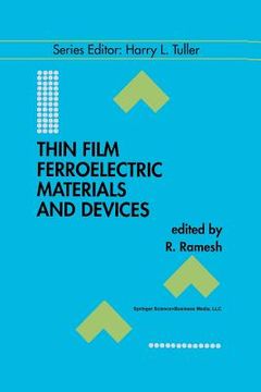 portada Thin Film Ferroelectric Materials and Devices (en Inglés)