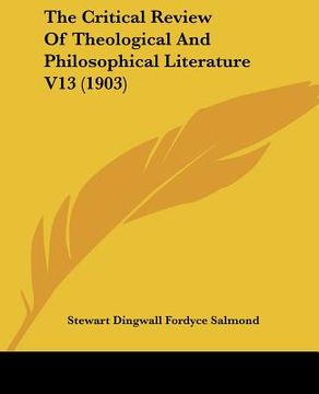 portada the critical review of theological and philosophical literature v13 (1903)