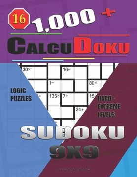 portada 1,000 + Calcudoku sudoku 9x9: Logic puzzles hard - extreme levels (in English)
