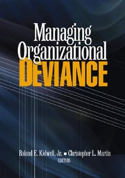portada managing organizational deviance (en Inglés)