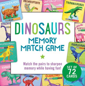 portada Dinosaurs Memory Match Game (Set of 72 Cards) (in English)