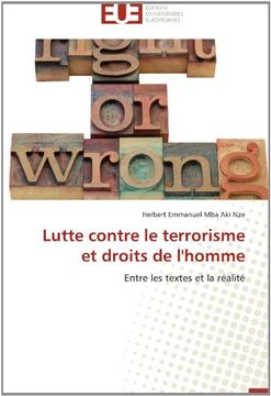 portada Lutte Contre Le Terrorisme Et Droits de L'Homme