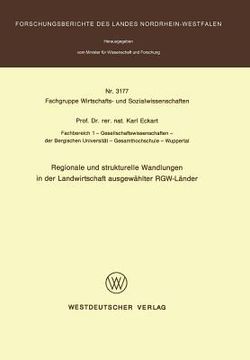portada Regionale Und Strukturelle Wandlungen in Der Landwirtschaft Ausgewählter Rgw-Länder (en Alemán)