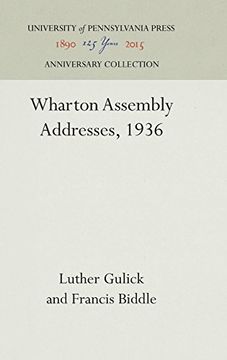 portada Wharton Assembly Addresses, 1936 (en Inglés)