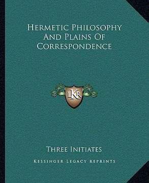 portada hermetic philosophy and plains of correspondence