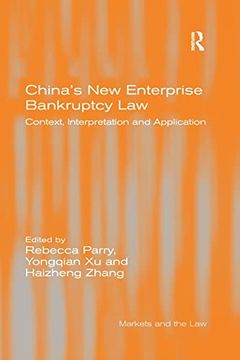 portada China's new Enterprise Bankruptcy law (Markets and the Law) (in English)