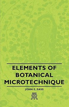 elements of botanical microtechnique
