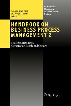 portada handbook on business process management 2: strategic alignment, governance, people and culture (en Inglés)