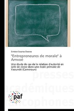 portada "Entrepreneures de Morale" a Amvoe