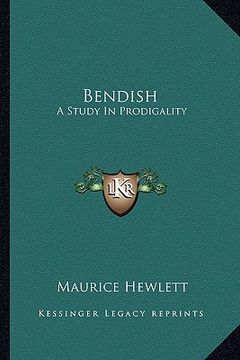 portada bendish: a study in prodigality (en Inglés)