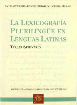 portada La lexicografia plurilingue en lenguas latinas
