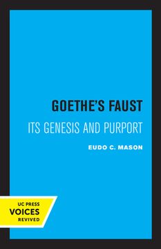 portada Goethe'S Faust: Its Genesis and Purport (en Inglés)