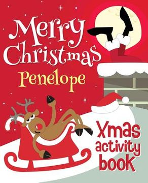 portada Merry Christmas Penelope - Xmas Activity Book: (Personalized Children's Activity Book) 