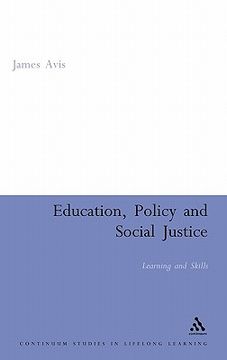 portada education, policy and social justice: learning and skills (en Inglés)