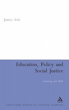 portada education, policy and social justice: learning and skills