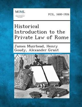 portada Historical Introduction to the Private Law of Rome (en Inglés)
