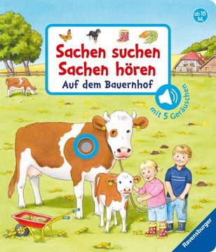 portada Sachen Suchen, Sachen Hören - auf dem Bauernhof: Mit 5 Geräuschen: Ab 18 m. (en Alemán)