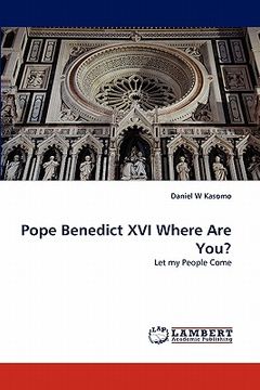 portada pope benedict xvi where are you?