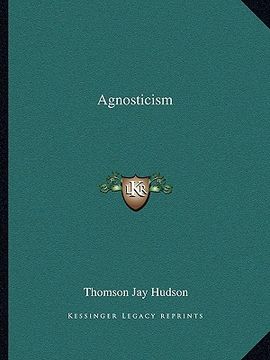 portada agnosticism (en Inglés)