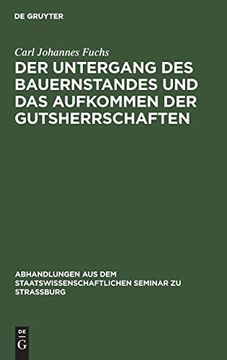portada Der Untergang des Bauernstandes und das Aufkommen der Gutsherrschaften (in German)
