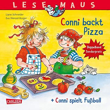 portada Lesemaus 204: "Conni Backt Pizza" + "Conni Spielt Fußball" Conni Doppelband: Sonderpreis? 5,00 (Statt? 7,98) (204) (in German)