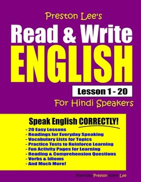 portada Preston Lee's Read & Write English Lesson 1 - 20 For Hindi Speakers